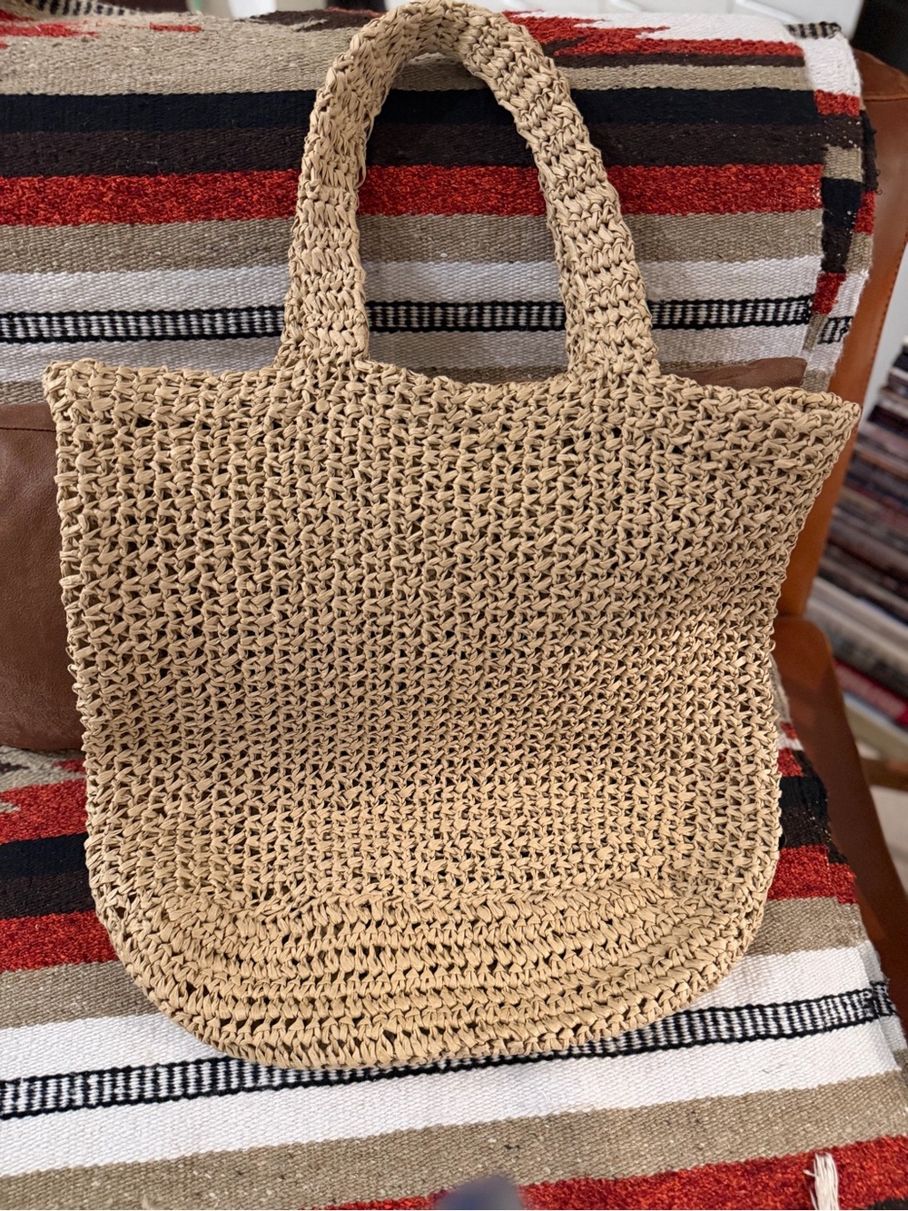 Milano Natural Straw Tote - Picture 4 of 8